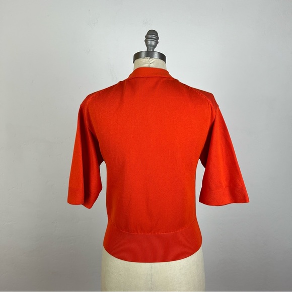 COS Orange Short Sleeve Cardigan - Picture 6 of 8